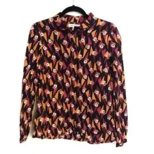 NWOT Emily and Fin Floral Geometric Blouse